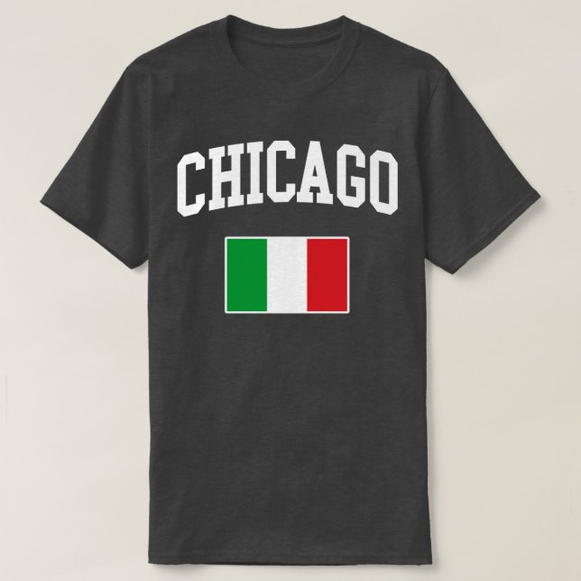 Camiseta Bandera italiana italiana italiana de Chicago (Diseño del anverso)