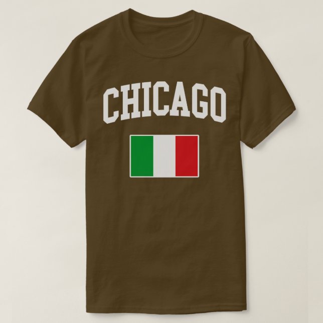 Camiseta Bandera italiana italiana italiana de Chicago (Diseño del anverso)