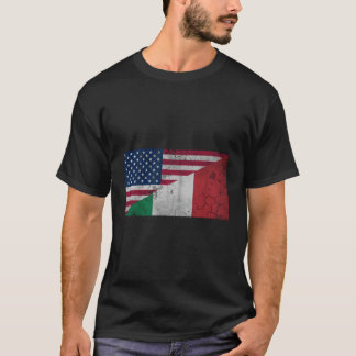 Camiseta Bandera italiana italiana italiana estadounidense
