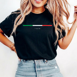 Camiseta Bandera italiana minimalista viajando vacaciones i