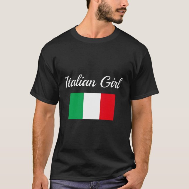 Camiseta Bandera italiana Orgullo italiano-americano (Anverso)