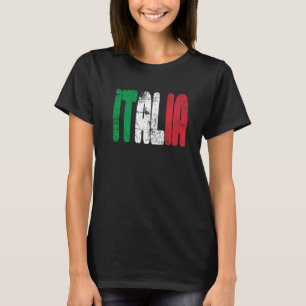 Camiseta Bandera italiana Orgullo italiano Italia Vacacione