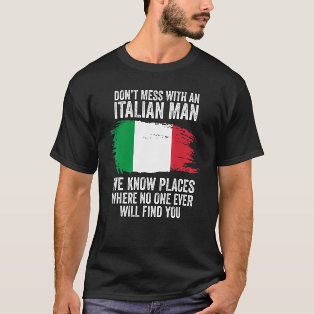 Camiseta Bandera italiana para hombres Italia (Anverso)