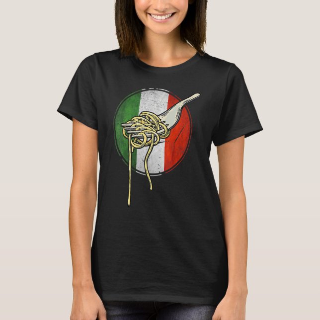 Camiseta Bandera italiana retro Italia Spaghetti Italia Pas (Anverso)