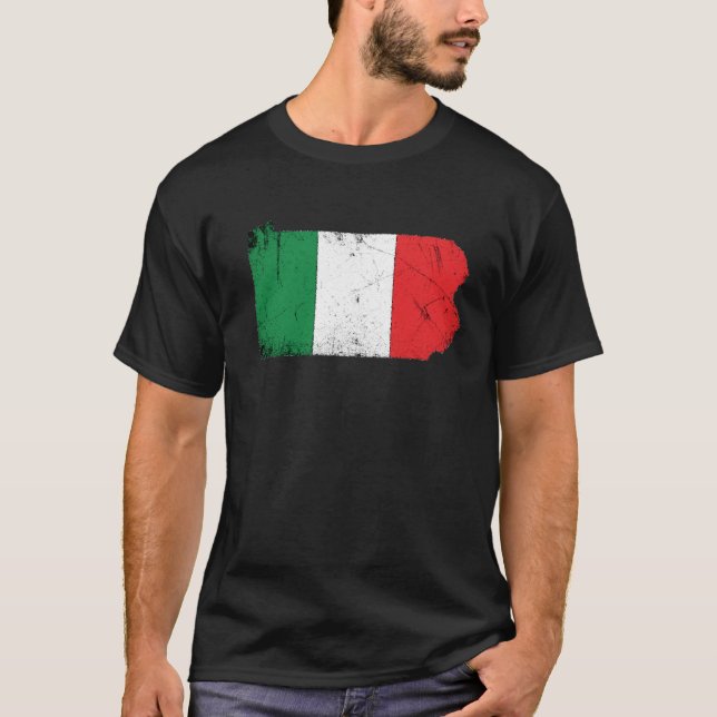 Camiseta Bandera italiana sobre Pennsylvania (Anverso)