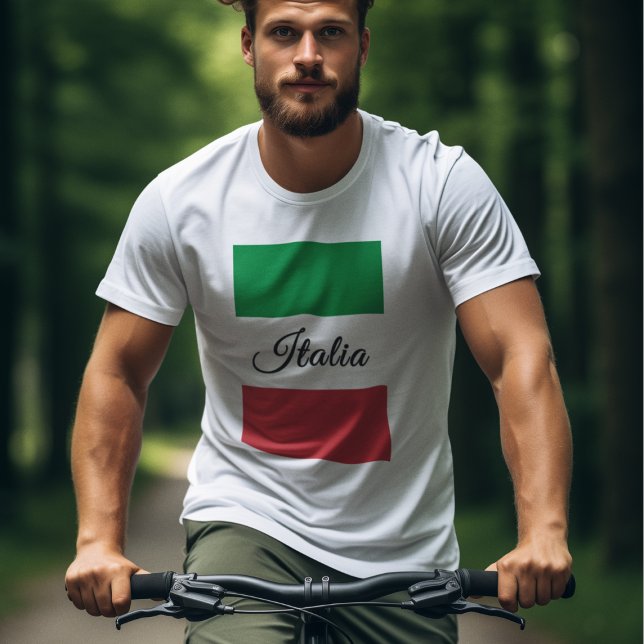 Camiseta Bandera italiana - Vertical con Italia en el centr (Subido por el creador)