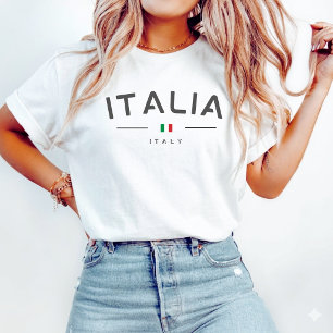 Camiseta Bandera italiana viajando Italia vacaciones Italia