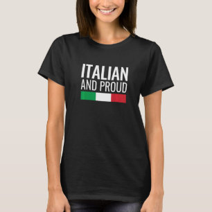 Camiseta Bandera Italiana Y Orgullosa