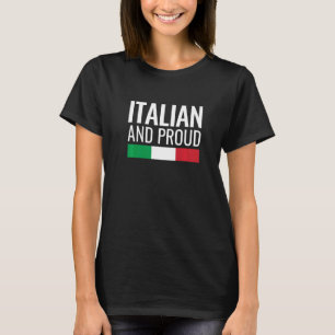 Camiseta Bandera Italiana Y Orgullosa