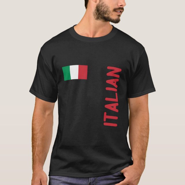Camiseta Bandera Italiana Y Raíces De Italia (Anverso)