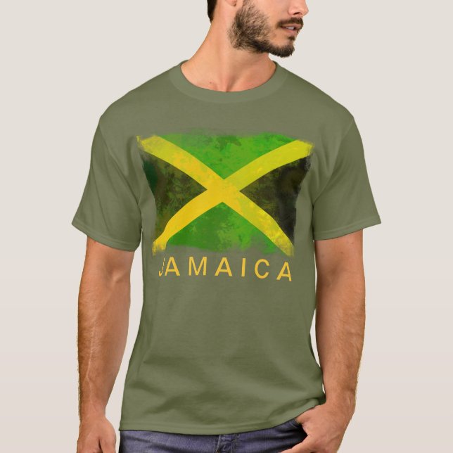 Camiseta bandera jamaica - raíces de reggae (Anverso)