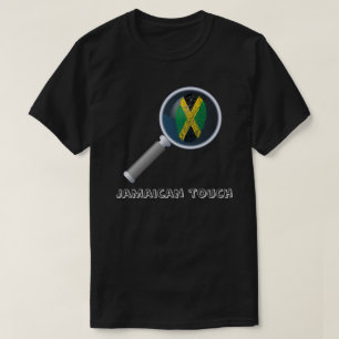 Camiseta Bandera jamaicana de la huella dactilar del tacto
