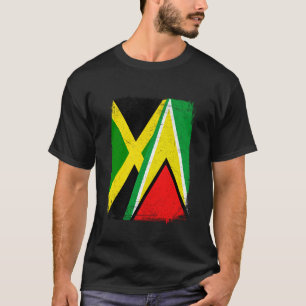 Camiseta Bandera jamaicana guyanesa Jamaica Guyana Mezcla H