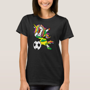 Camiseta Bandera jamaiquina de Dabbing Unicorn Jamaica