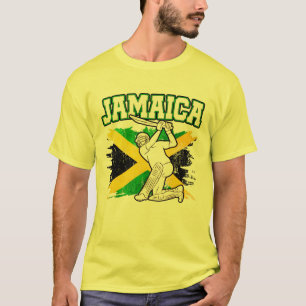 Camiseta Bandera jamaiquina del críquet vintage