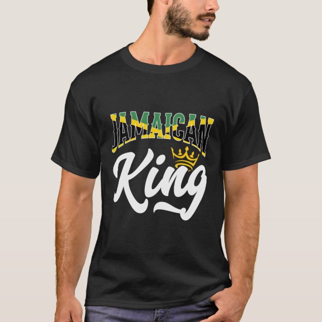 Camiseta Bandera jamaiquina del Rey Jamaica Jamaica Jamaica (Anverso)
