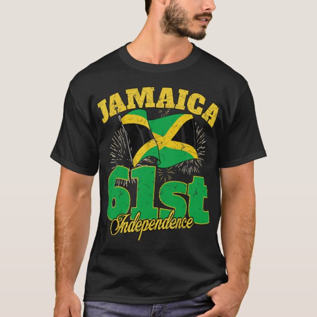 Camiseta Bandera jamaiquina en el Día de la Independencia d (Anverso)