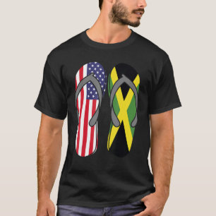 Camiseta Bandera Jamaiquina Estadounidense Sandía Raíz Jama