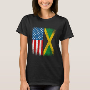 Camiseta Bandera jamaiquina estadounidense Usa Jamaica colo