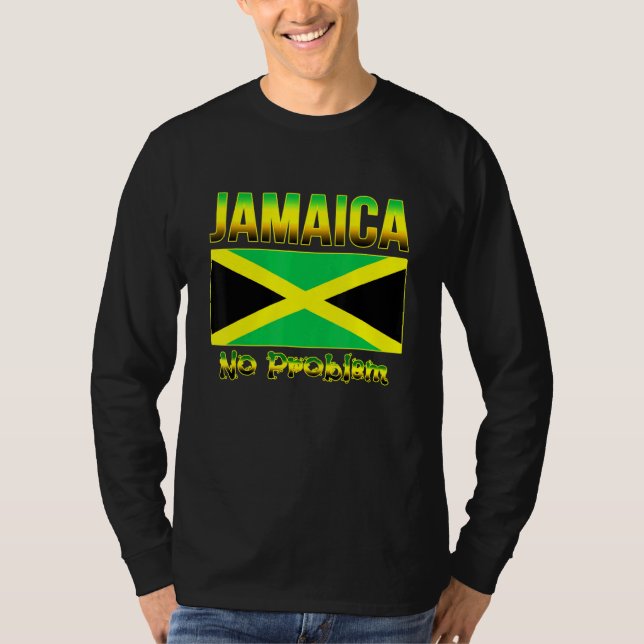 Camiseta Bandera Jamaiquina Isla Caribe De Jamaica No Probl (Anverso)
