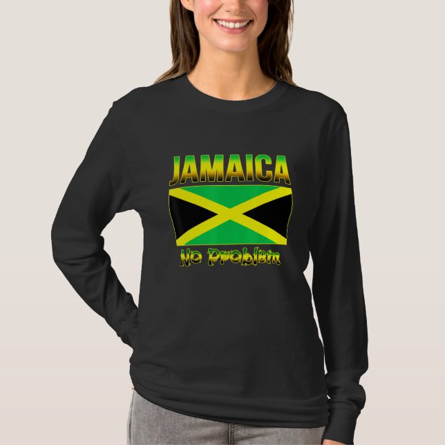 Camiseta Bandera Jamaiquina Isla Caribe De Jamaica No Probl (Anverso)