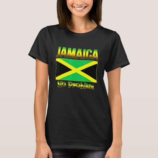 Camiseta Bandera Jamaiquina Isla Caribe De Jamaica No Probl (Anverso)