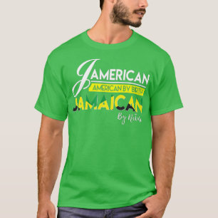 Camiseta Bandera jamaiquina jamaiquina-americana de Jamaica