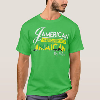 Camiseta Bandera jamaiquina jamaiquina-americana de Jamaica