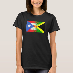 Camiseta Bandera jamaiquina puertorriqueña Jamaica Puerto R