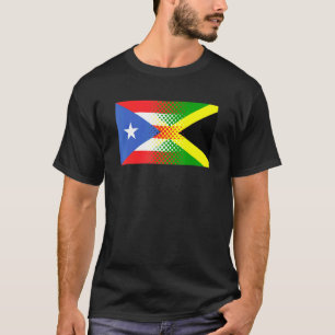 Camiseta Bandera jamaiquina puertorriqueña Jamaica Puerto R