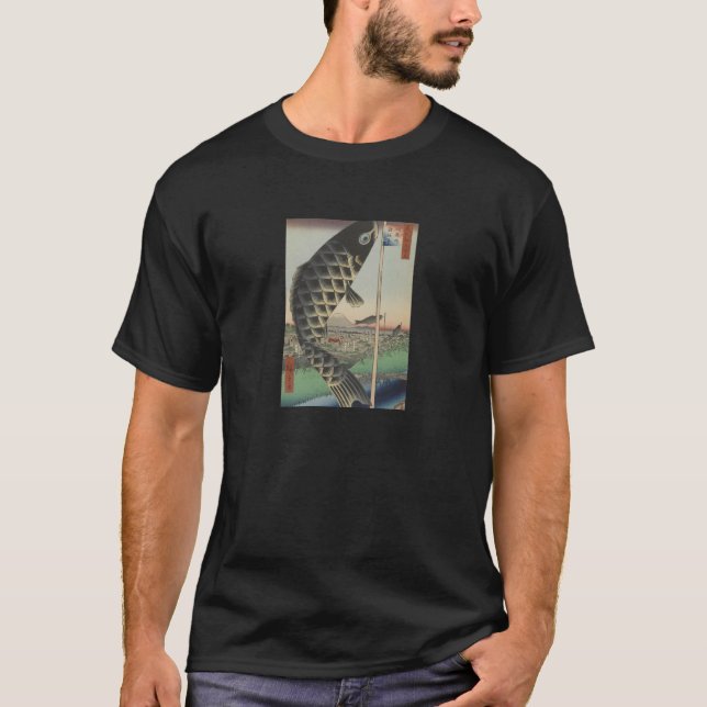 Camiseta Bandera japonesa del Festival de Pescado Koi Hiros (Anverso)