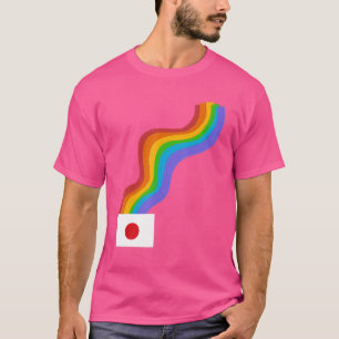 Camiseta Bandera japonesa ondea arcoiris Orgullo ROYGBIV en