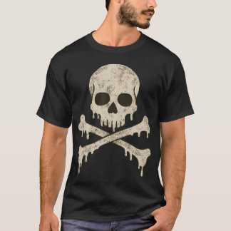 Camiseta Bandera Jolly Roger de cráneo con huesos cruzados