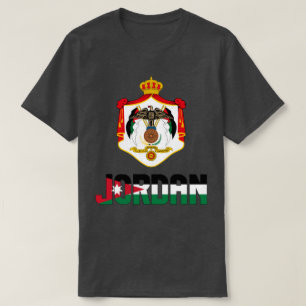 Camiseta Bandera Jordana y Patriótico Del Escudo De Armas