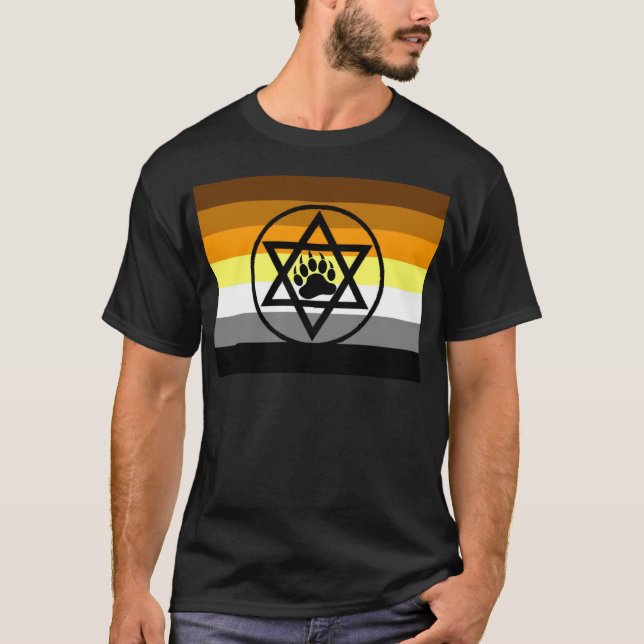 Camiseta Bandera judía del orgullo del oso (Anverso)