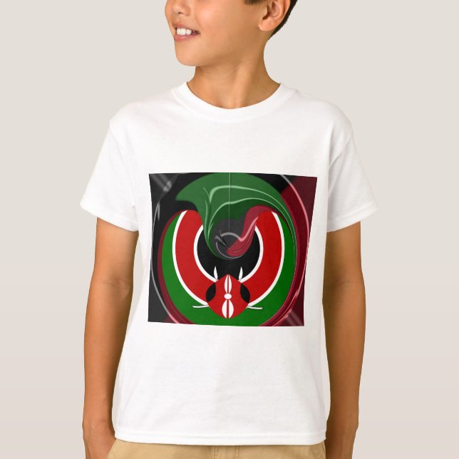 Camiseta Bandera keniana fluida: Un diseño moderno (Anverso)