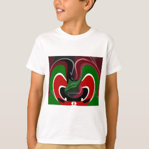 Camiseta Bandera keniana ondulante: Un moderno arte de esti