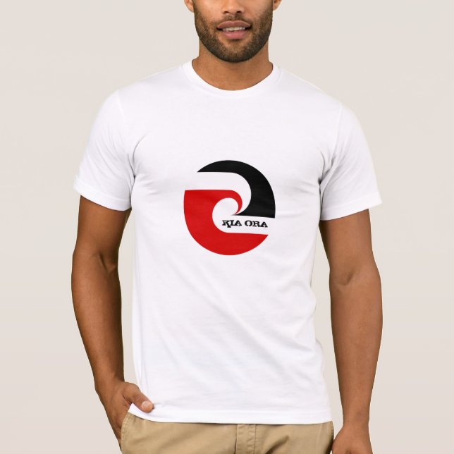 Camiseta Bandera Kia Ora & Maori, Nueva Zelanda/Deportes, r (Anverso)