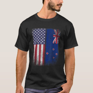 Camiseta Bandera Kiwi Estadounidense Nueva Zelanda Orgullo 