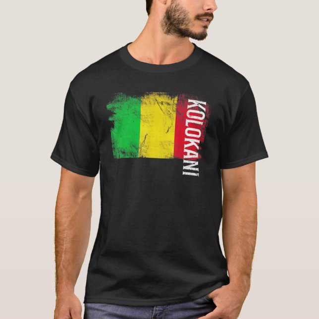 Camiseta Bandera Kolokani Mali Para Hombres Mujeres Niños (Anverso)