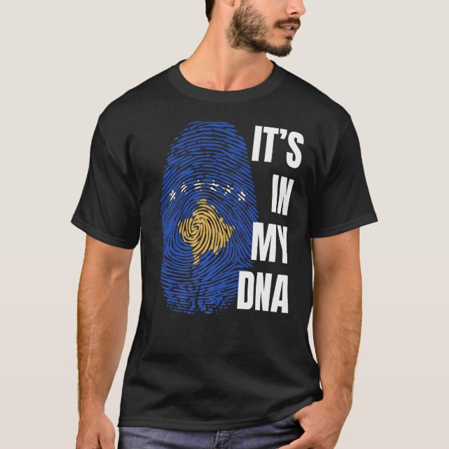 Camiseta Bandera kosovar Dna Fingerprint Kosovo (Anverso)