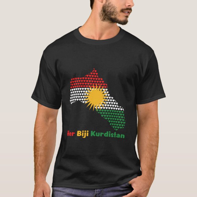 Camiseta Bandera kurda de Kurdistán (Anverso)
