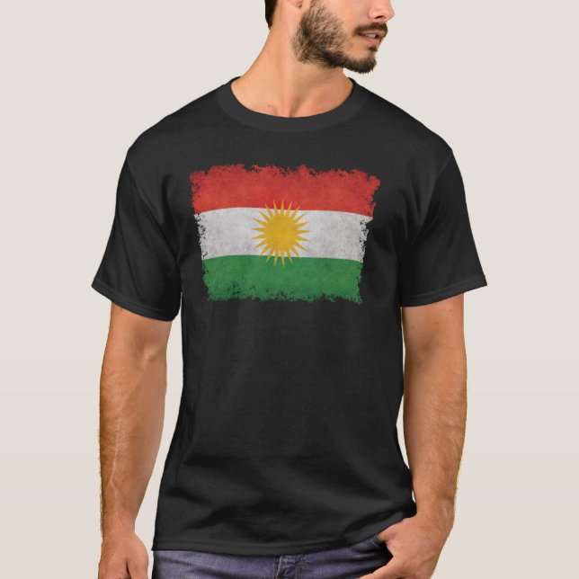 Camiseta Bandera kurda de Kurdistán (Anverso)