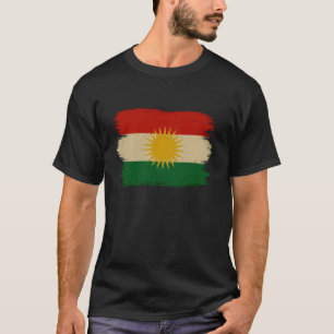 Camiseta Bandera kurda Pincelada Grunge bandera de Kurdistá