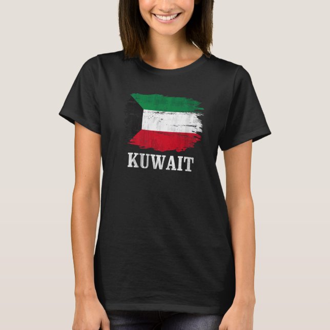 Camiseta Bandera Kuwait Vintage Para Kuwaití (Anverso)