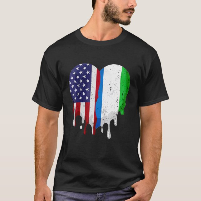 Camiseta Bandera leonesa del mes del patrimonio estadounide (Anverso)