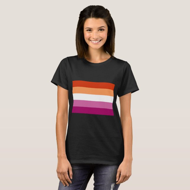 Camiseta Bandera lesbiana (Anverso completo)