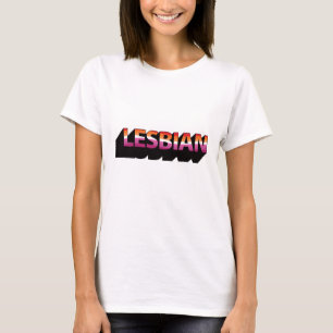 Camiseta Bandera Lesbiana 3D