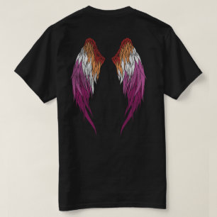 Camiseta Bandera lesbiana - Angel Wings