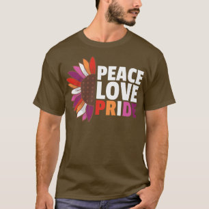 Camiseta Bandera Lesbiana Arcoiris Orgullo Lgbtq Sunflower
